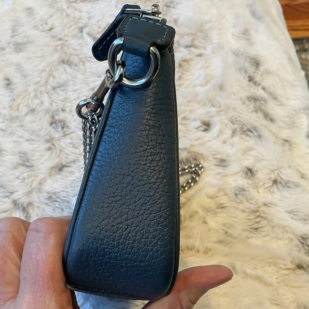 New Leather Coach Nolita 19 Bag With Coach Silver Shoulder Chain Strap - Picture 8 of 14